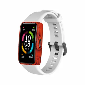 MAHOOT Red-Flower Cover Sticker for Huawei band 6 Smartwatch