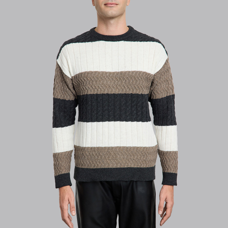 پلیور یقه گرد مردانه مدل 839240260 طرح ترندیول