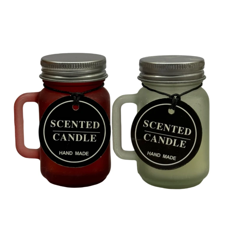 شمع لیوانی معطر با رایحه گل های بهاری مدل c1 زمان اتمام ۱۰ ساعت بسته ۲ عددی