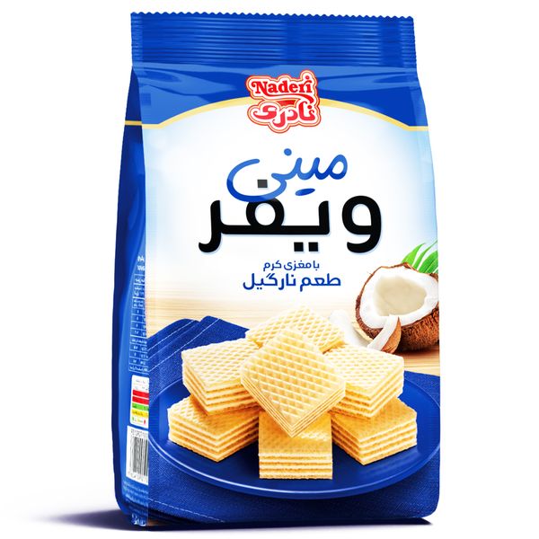 مینی ویفر نارگیلی نادری - 90 گرم 