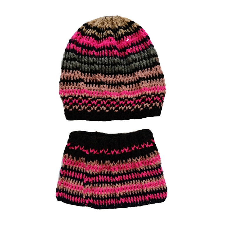 ست کلاه و شال گردن بافتنی مدل Yekta21