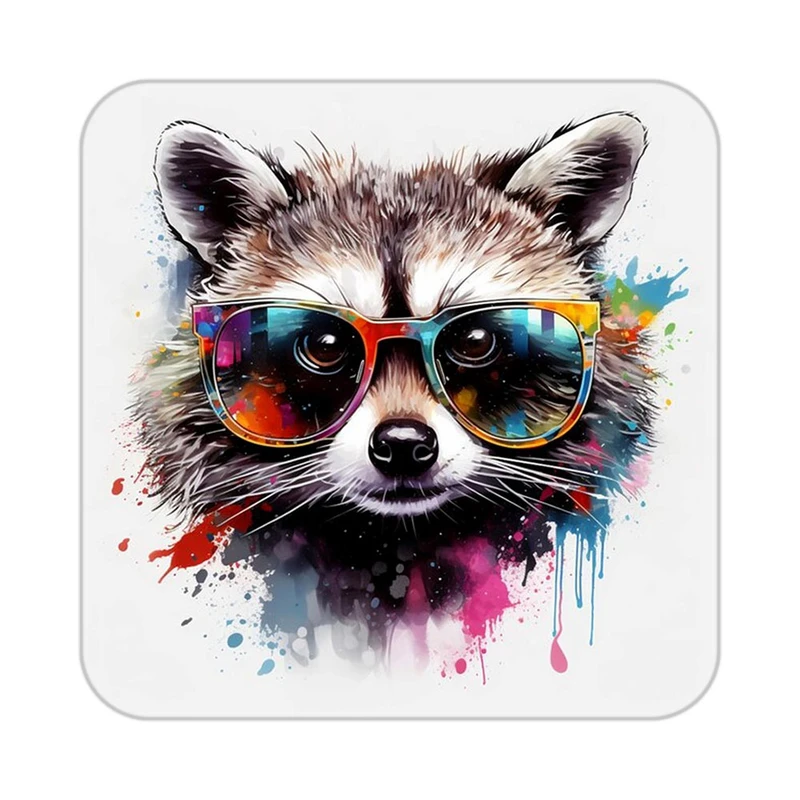 زیر لیوانی کاکتی طرح حیوانات رنگی مدل mp25454