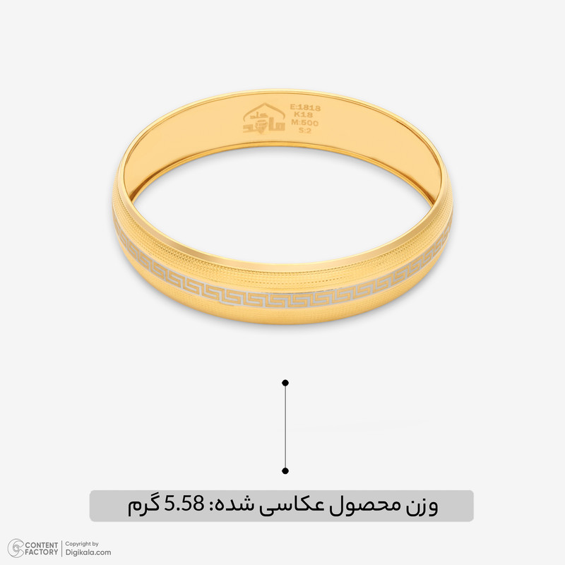 تک‌پوش طلا کم اجرت 18 عیار زنانه مایا ماهک مدل MB2126