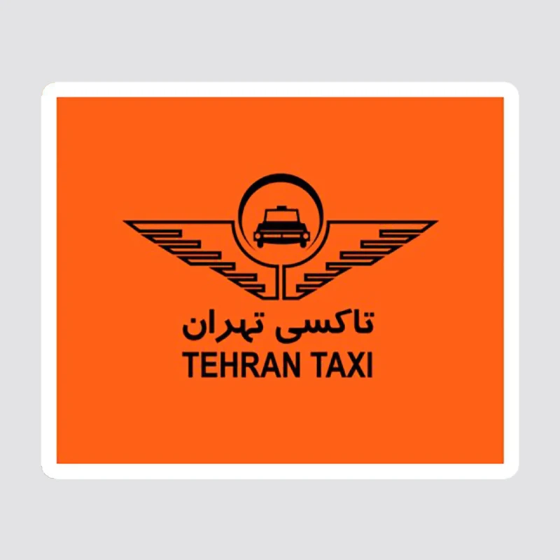 استیکر لپ تاپ پیکسل میکسل مدل تاکسی تهران نوستالژی