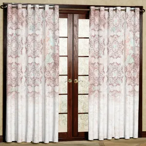 پرده مدل طرح دار هازان پانچی کد 4356R سایز 140x200 سانتی متر