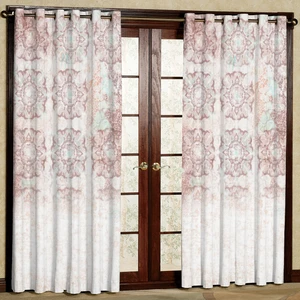 پرده مدل طرح دار هازان پانچی کد 4356R سایز 140x200 سانتی متر