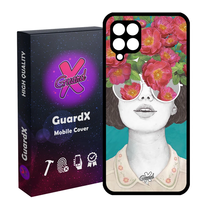 کاور گارد ایکس طرح Girl مدل Glass10148 مناسب برای گوشی موبایل سامسونگ Galaxy A12