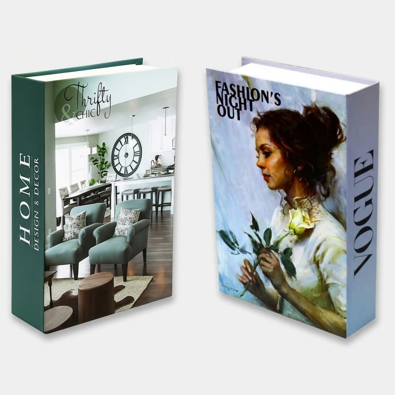 ماکت دکوری مدل کتاب دکوراتیو  HOME DESIGN &VOGUE 002 مجموعه دو عددی