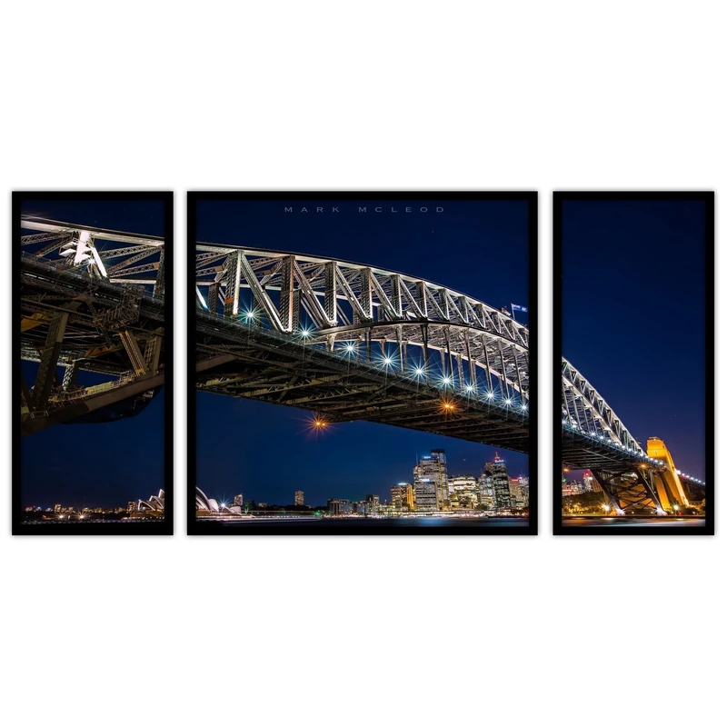 تابلو بکلیت طرح منظره شهری پل مدل B-bu3628 مجموعه 3 عددی