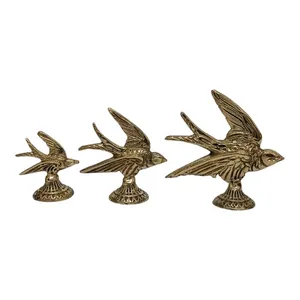 دکوری برنجی مدل پرستو کد H-1147 مجموعه 3 عددی