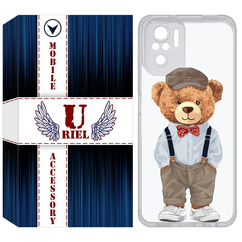 کاور یوریل مدل Clear کد 41 طرح تدی مناسب برای گوشی موبایل شیائومی Redmi Note 10 4G / Note 10S / Poco M5s