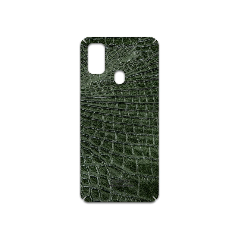 برچسب پوششی ماهوت مدل Green-Crocodile-Leather مناسب برای گوشی موبایل سامسونگ Galaxy M21