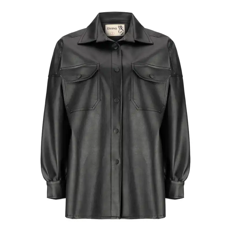 کت چرم زنانه السانا مدل  ستایش کد 166001