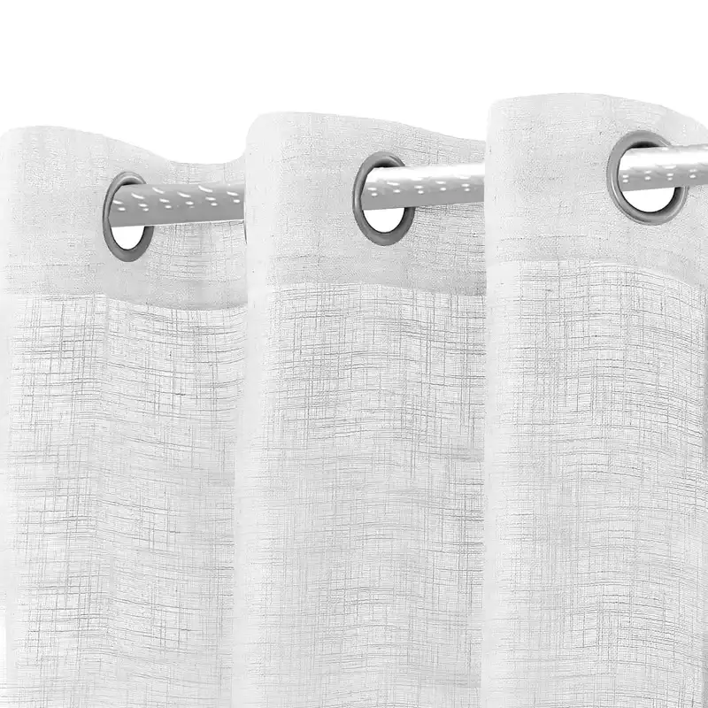 پرده تیکو دکو مدل کتان شفاف افکت دار سایز 300x280 سانتی متر