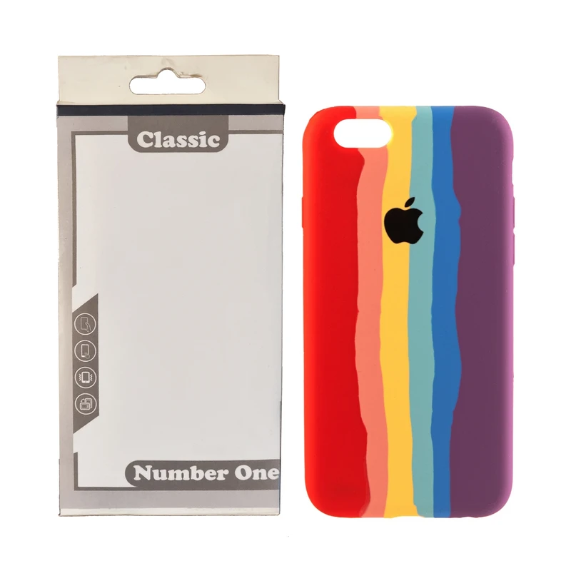 کاور کلاسیک مدل Kho.72رنگین کمان طرح سیلیکونی مناسب برای گوشی موبایل اپل Iphone 6 plus / 6s plus