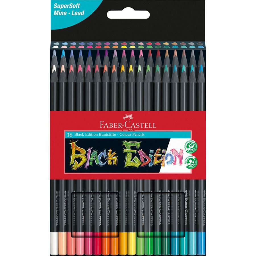 مداد رنگی 36 رنگ فابر کاستل مدل Black Editio