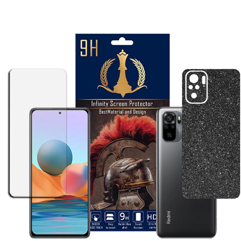  برچسب پوششی اینفینیتی مدل PRO MAX مناسب برای گوشی موبایل شیائومی REDMI NOTE 10 / REDMI NOTE 10S به همراه محافظ صفحه نمایش