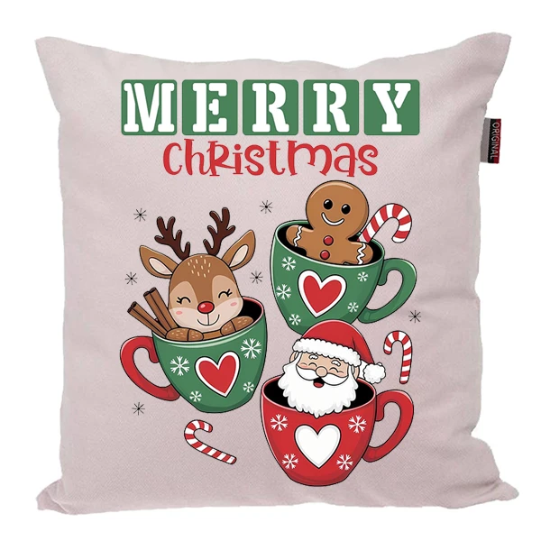 کوسن پاد آفرین مدل کریسمس طرح Merry Christmas کد PK30253