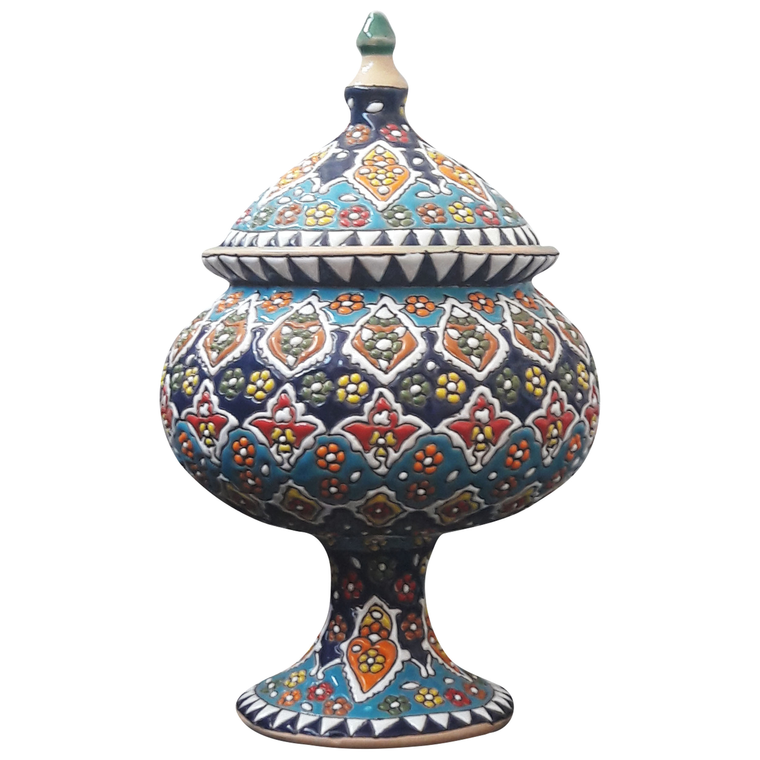 شکلات خوری مینا کاری سفالی کد 0044