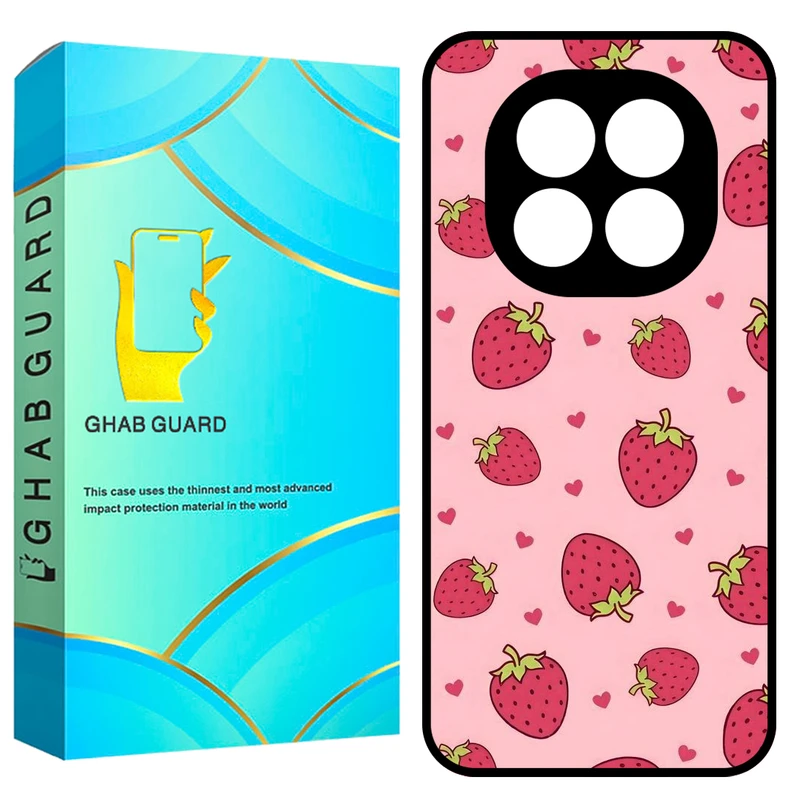 کاور قاب گارد طرح توت فرنگی مدل GN14P20 مناسب برای گوشی موبایل شیائومی Redmi Note 14 Pro Plus 5G