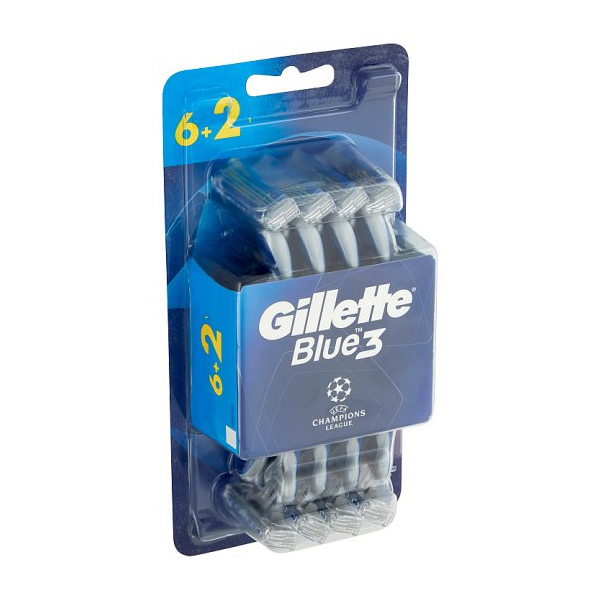 خود تراش ژیلت مدل Blue3 Champions بسته 8 عددی