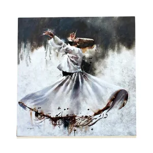 کاشی طرح سماع صوفی کد f207