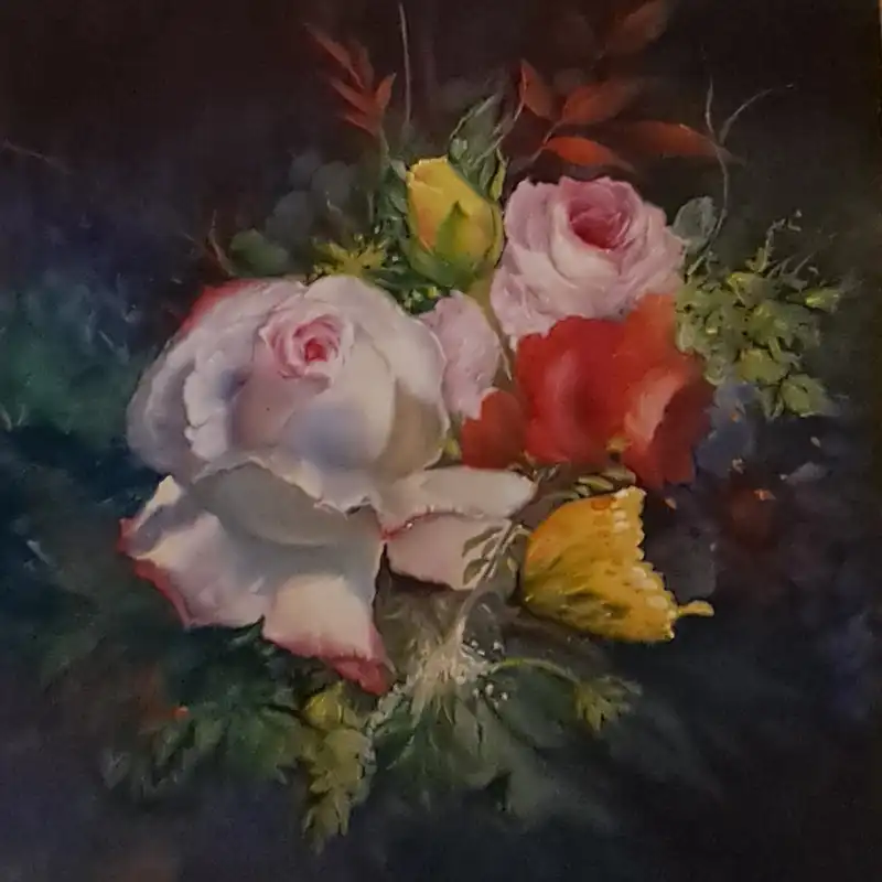 تابلو نقاشی طرح گل