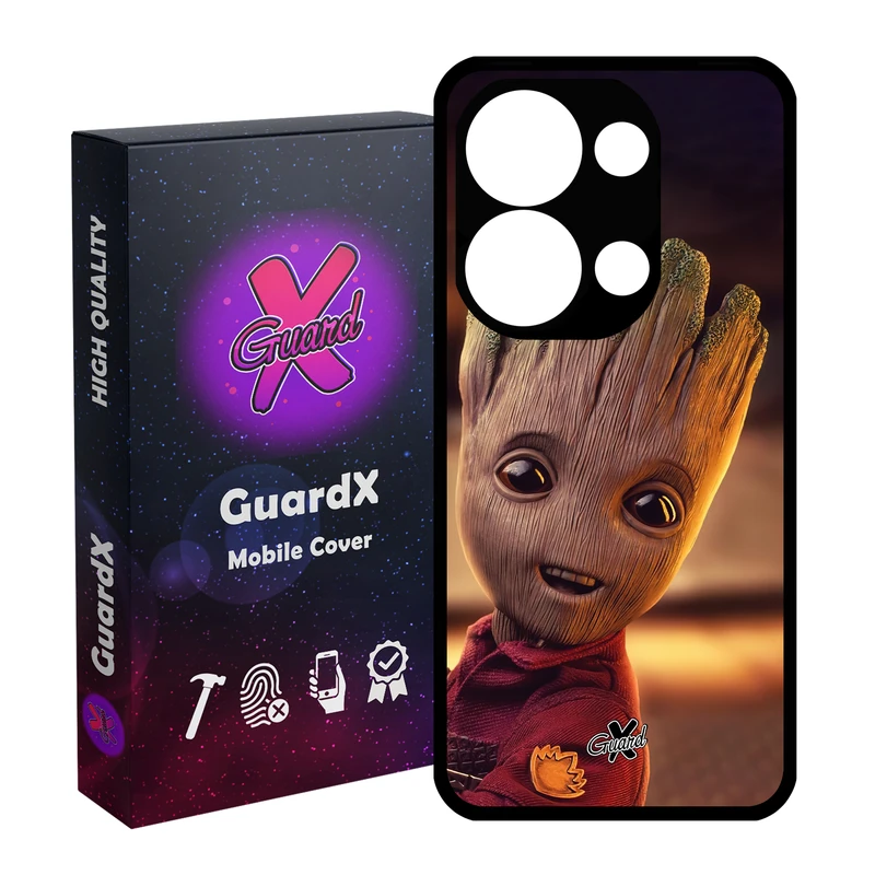 کاور گارد ایکس طرح Groot مدل Glass10479 مناسب برای گوشی موبایل شیائومی Redmi Note 13 4G