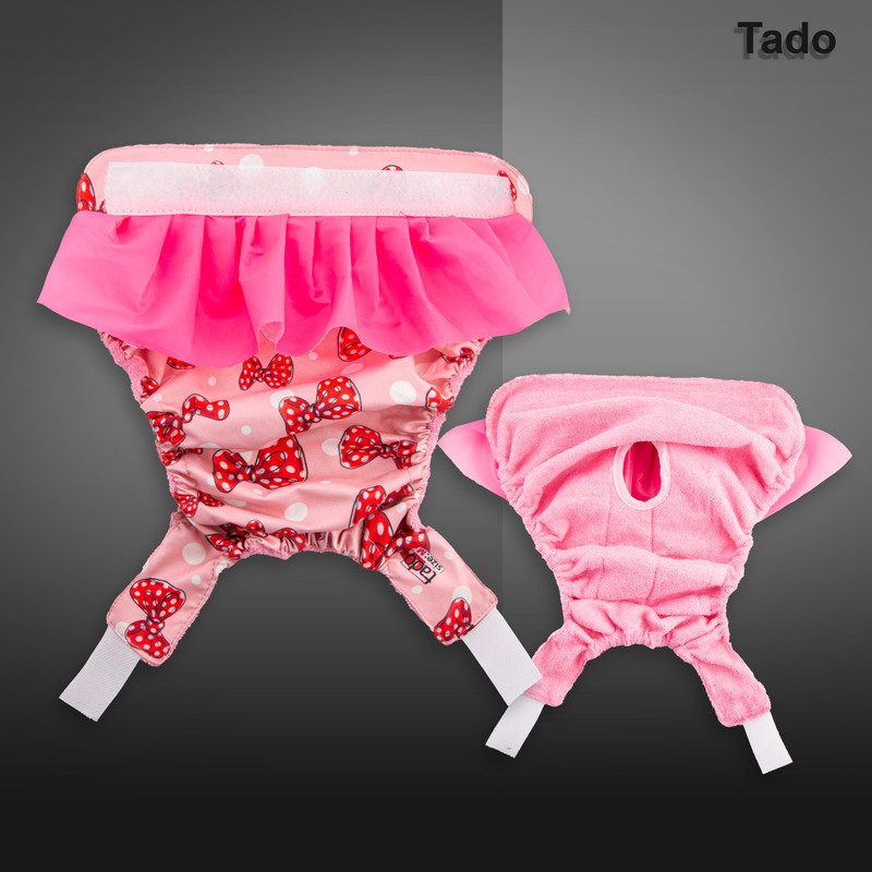 پوشک سگ تادو طرح ماده دامنی کد 1124 سایز XL