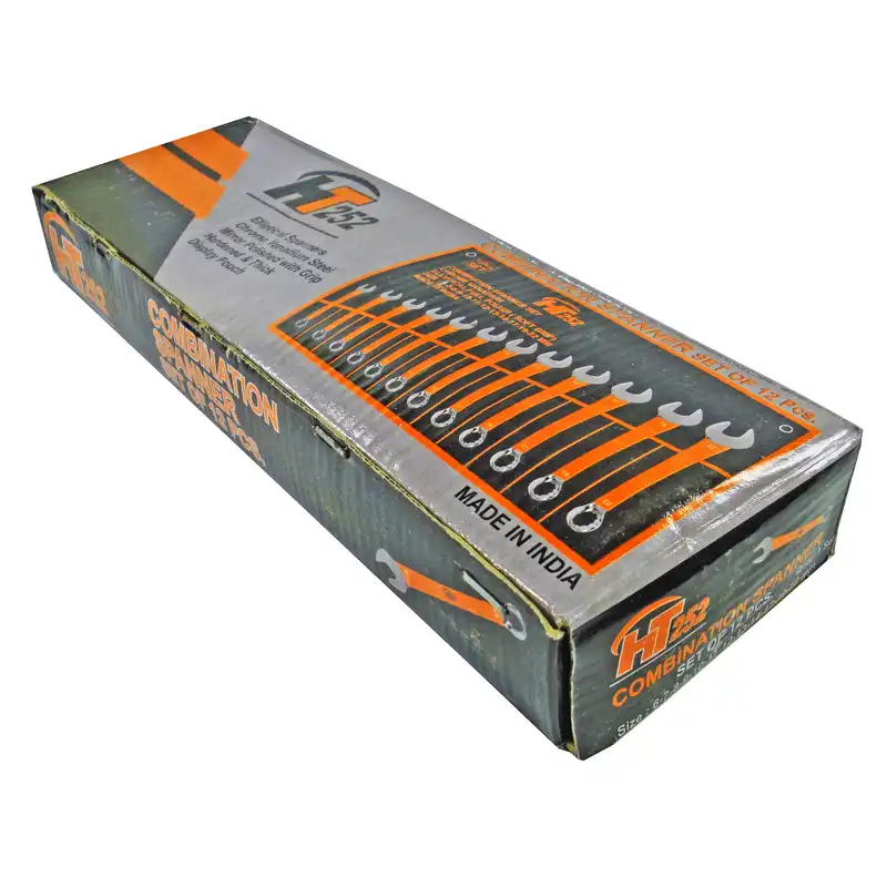 مجموعه 12 عددی آچار يک سر تخت يک سر رينگی مدل HT252