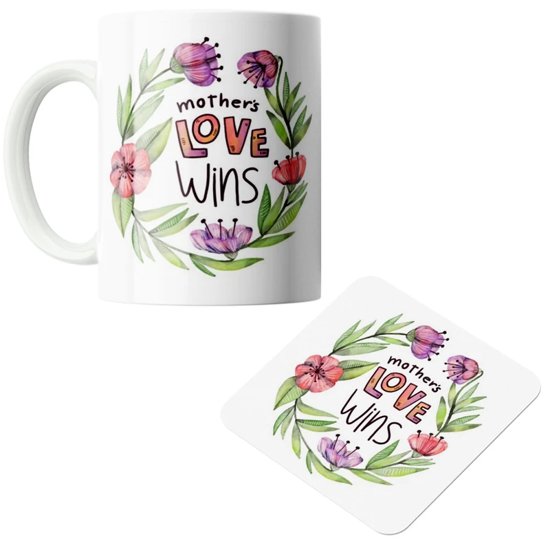 ماگ پاد آفرین مدل عشق مادر کد DKC453 به همراه زیر لیوانی