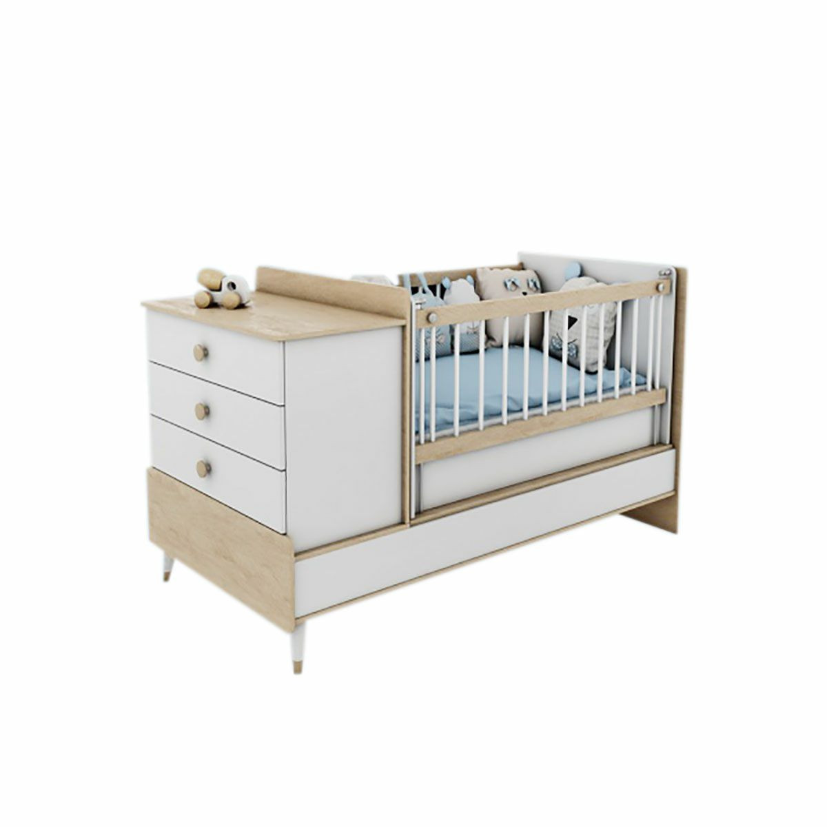 سرویس تخت و کمد کودک و نوزاد مدل بامبینو کارن
