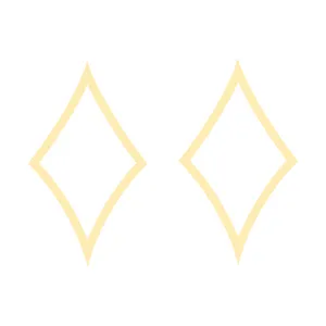 گوشواره طلا 18 عیار زنانه کرابو طرح لوزی مدل Kr5216