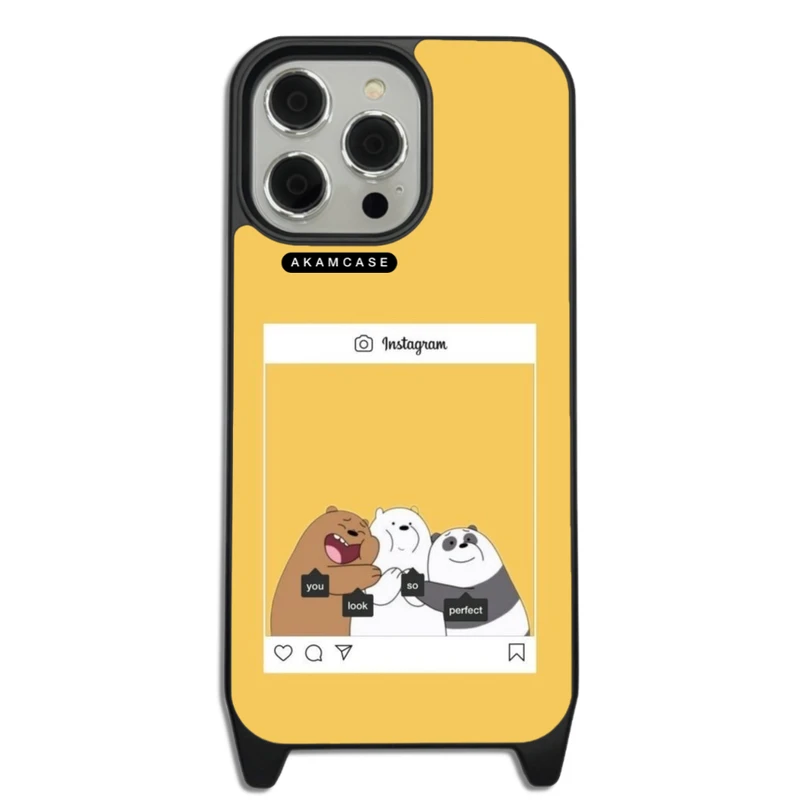 کاور آکام مدل AMCWLA14PROMAX-BARE BEAR5 مناسب برای گوشی موبایل اپل iPhone 14 Pro Max