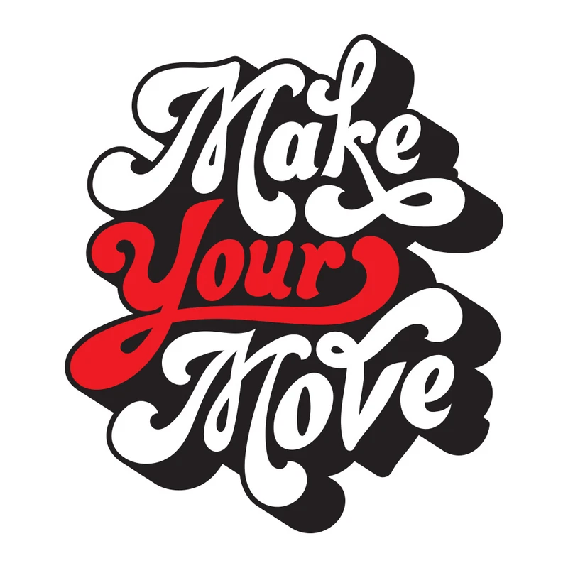 استیکر لپ تاپ طرح اصطلاحات انگلیسی make your move کد 04