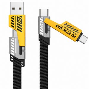 کابل تبدیل USB/USB-C به لایتنینگ/USB-C مدل 4in1 طول 1.2 متر