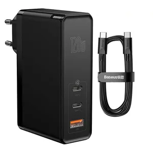شارژر دیواری باسئوس مدل GaN2Pro 120W CCGAN120E به همراه کابل USB-C