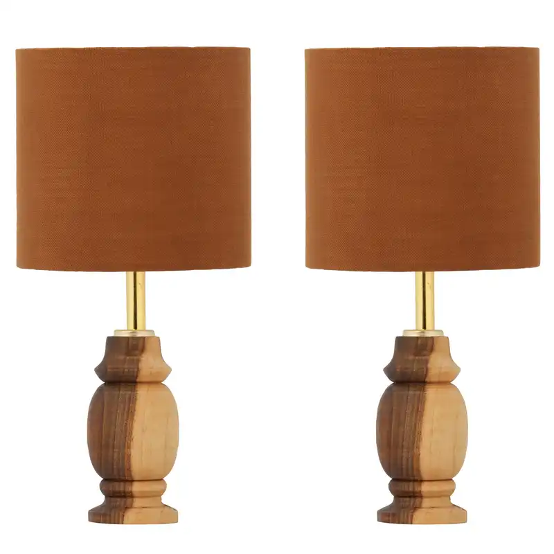 آباژور رومیزی مدل چوبی بومرنگ مینی کد 51 مجموعه دو عددی