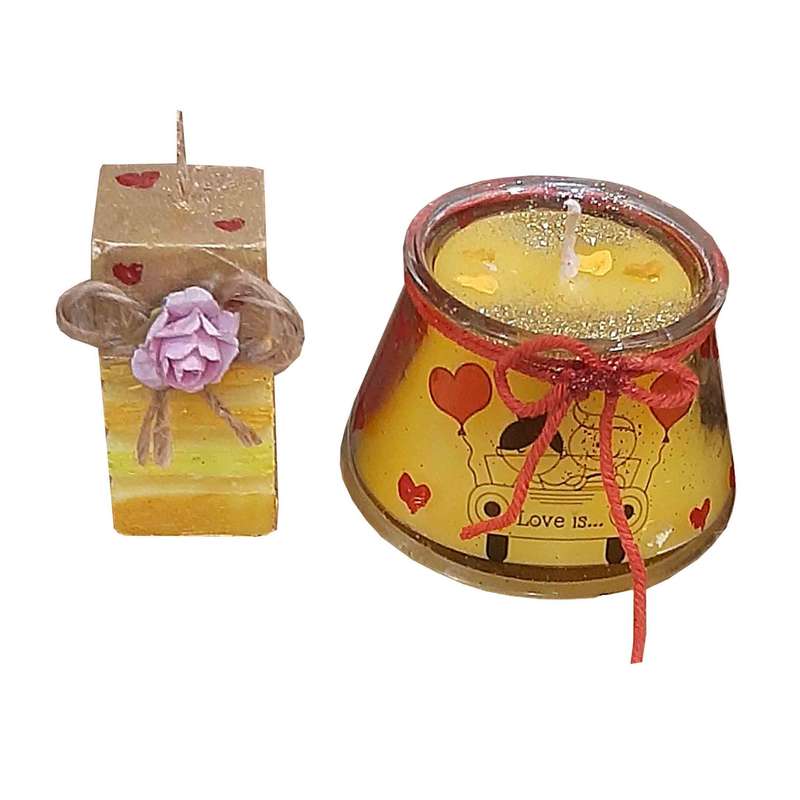 شمع لیوانی  مدل 056 معطر مجموعه دو عددی