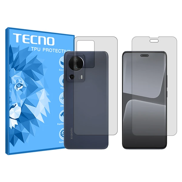 محافظ صفحه نمایش شفاف تکنو مدل HyGEL مناسب برای گوشی موبایل شیائومی 13 Lite به همراه محافظ پشت گوشی