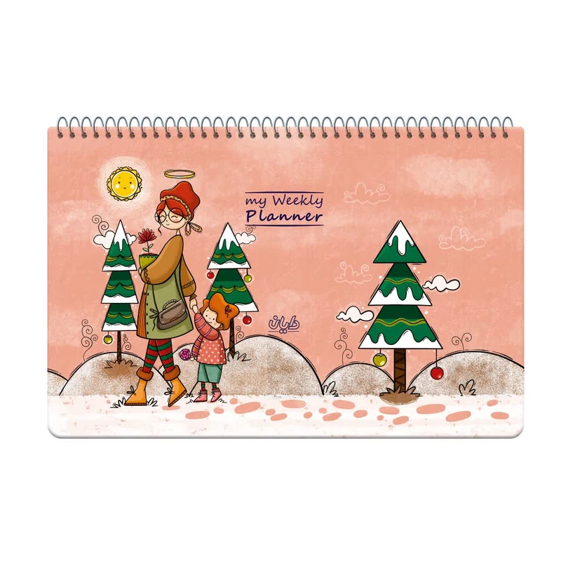 دفتر برنامه‌ ریزی 60 برگ دایان مدل هفتگی بدون تاریخ کد 424