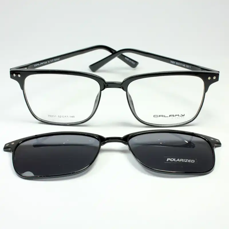 فریم عینک طبی گلکسی مدل 70231 به همراه کاور آفتابی
