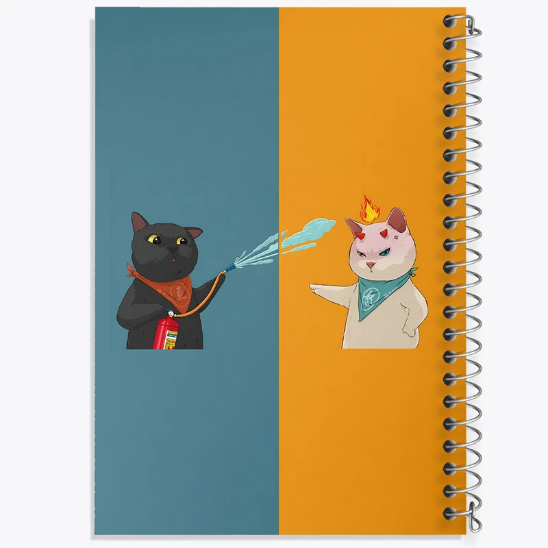 دفتر نقاشی 50 برگ خندالو طرح گربه های بامزه کد N4001