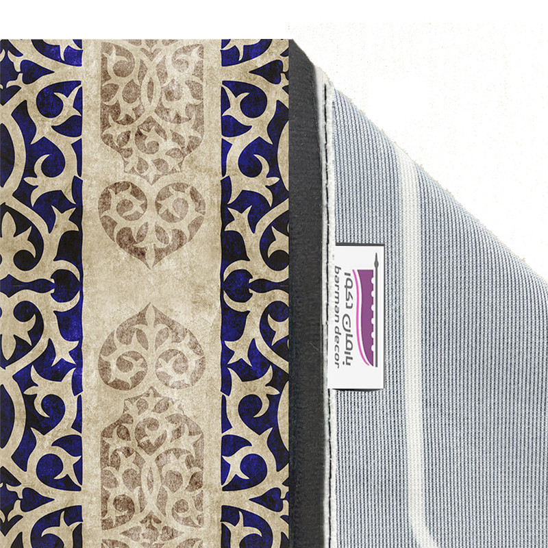 پرده بارمان دکور طرح کلاسیک مدل هازان پانچی کد 1093L W سایز 140x280 سانتی متر