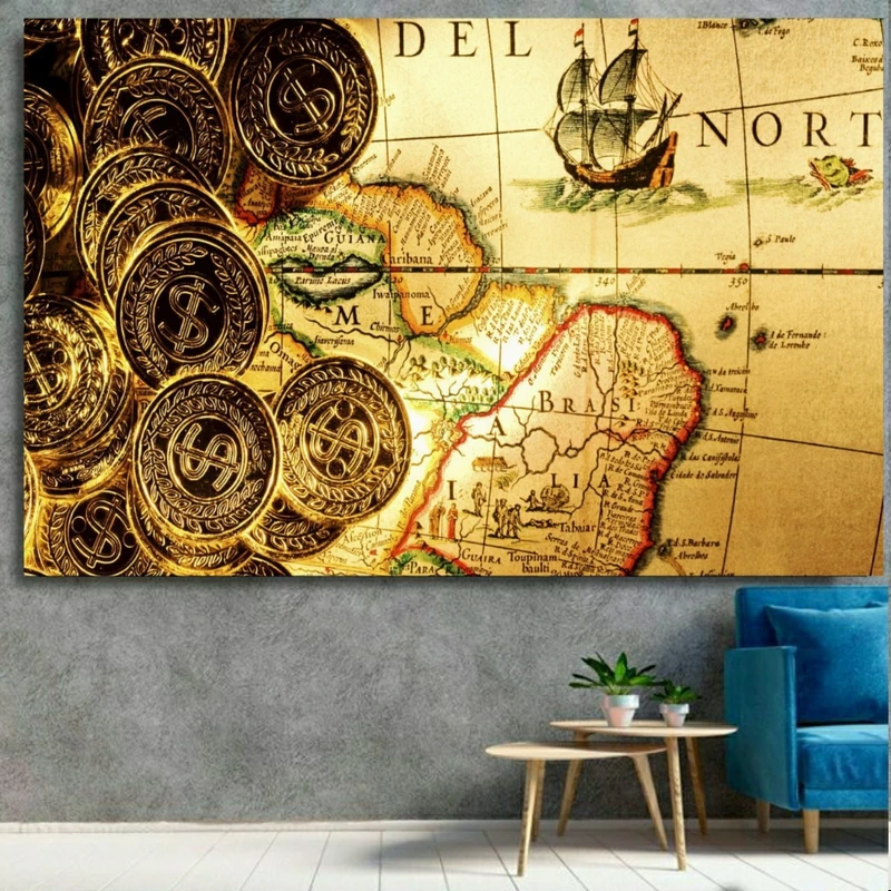  تابلو بوم طرح نقشه گنج مدل SDB606