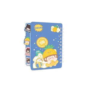 دفترچه یادداشت 80 برگ مدل دیوایدر طرح دختر و آناناس