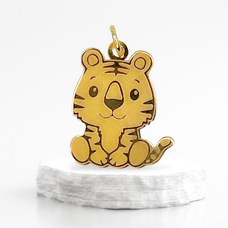 آویز گردنبند طلای 18 عیار بچگانه گالری رحمانی مدل ببر کوچولو آویز گردنبند طلای 18 عیار بچگانه گالری رحمانی مدل ببر کوچولو