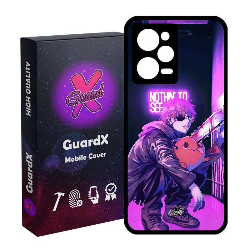 کاور گارد ایکس طرح Chainsaw Man Anime مدل Glass10625 مناسب برای گوشی موبایل شیائومی Redmi Note 12 Pro 5G/Poco X5 Pro 5G/Note 12 Pro Pro speed