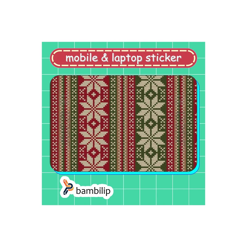 استیکر بامبیلیپ مدل کارت عابر طرح پترن زمستونی کد 9713822