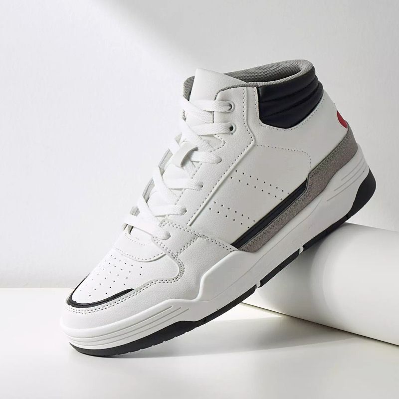 نیم بوت مردانه مکس مدل Panelled High-Top Lace-Up Sneakers -  - 2
